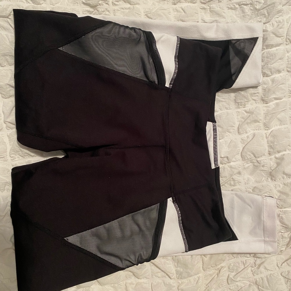 ZELLA black/white mesh leggings.